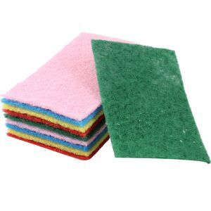 Rectangle Sponge Bowl Dish Scrub Cleaning Pad 10 Pcs Colors